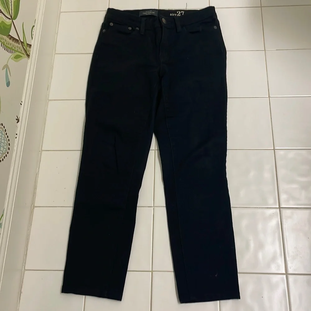 J.Crew Black Toothpick Denim - size 27P